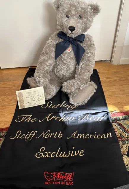 Steiff Sterling Bear - 28”, Growler, Jointed. LE 1500! 668548. Certs, Tags, Bag!