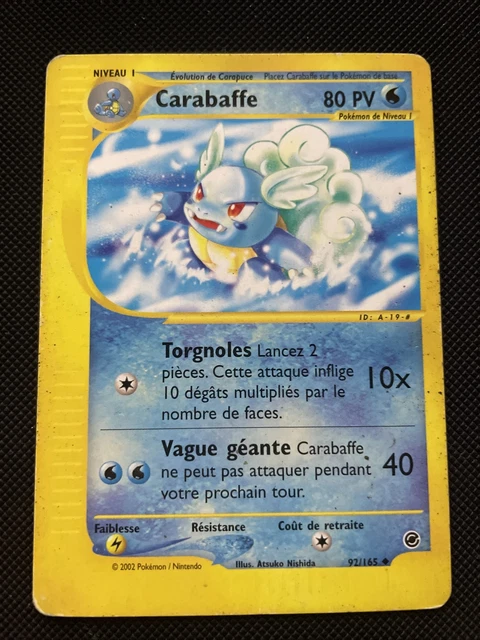 Carabaffe Unco - Pokemon 92/165 Expedition Etat Bon Fr