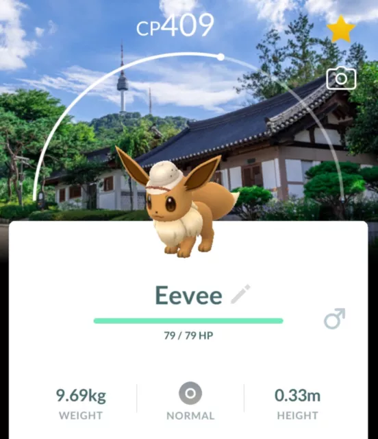 Shiny Eevee adorned with cherry blossoms & Evolution Trade 20kdust