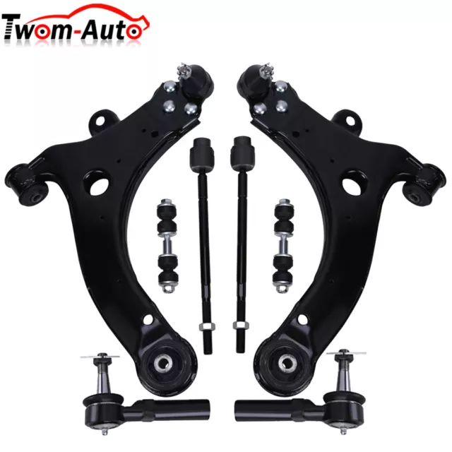 A-Premium 8Pcs Front Suspension Kit Lower Control Arm Ball Joint Sway Bar Tie Rod End Compatible with Chevy Impala Buick Century Regal Pontiac Grand P