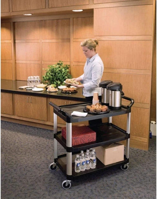 Rubbermaid Commercial Products Heavy Duty 3-Shelf Rolling Cart