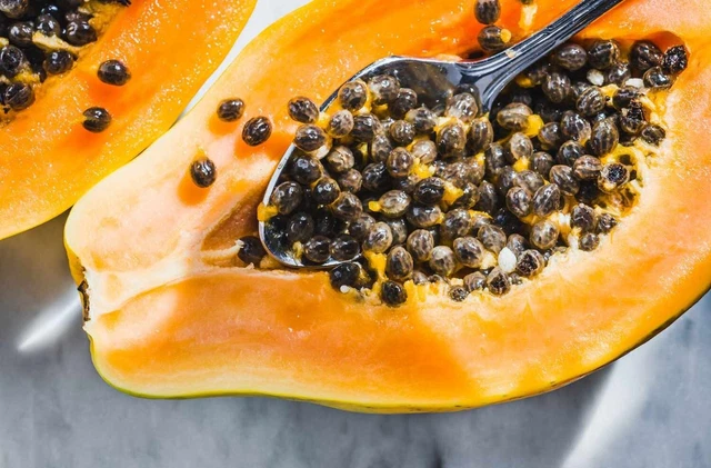 50 Yellow Papaya Seeds Fruit Tree Thai Tropical Honey Dry Organic Dwarf Rare 50 Yellow Papaya Seeds Fruit Tree Thai Tropical Honey Dry Organic Dwarf Rare