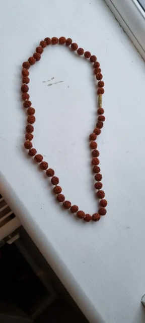 Rudraksha Rudraksh Japa Mala Rosary Bead Yoga Hindu Prayer Meditation Cap