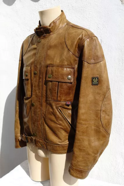 Belstaff Cougar Antique Cuero Man Leather Jacket - Size Xl