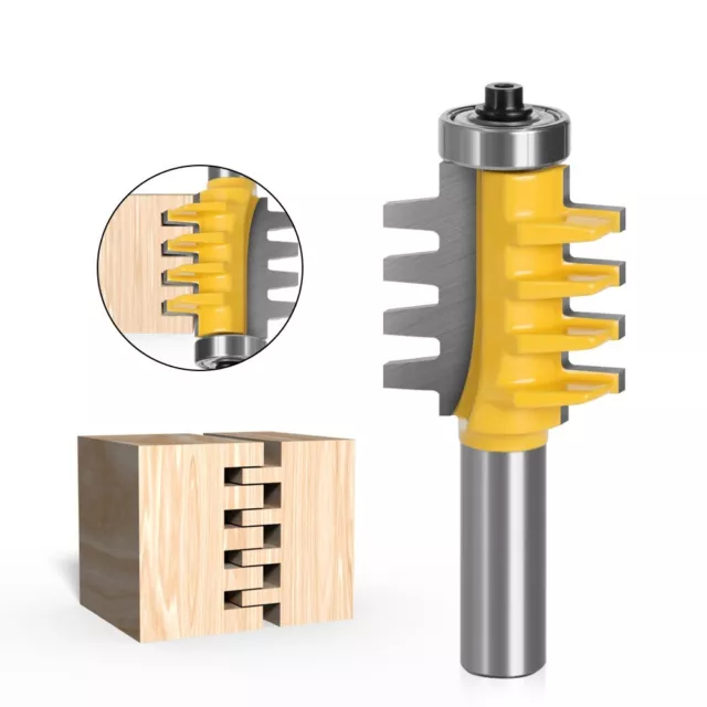 Tongue and Groove Router Bit Set 1/4" 1/2" Shank T-shape Cutter Tool