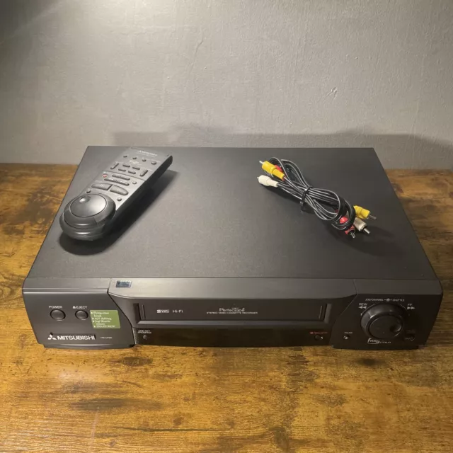 Mitsubishi HS-U790 PerfecTape VCR Video Recorder 4-Head Hi-Fi VHS with Remote