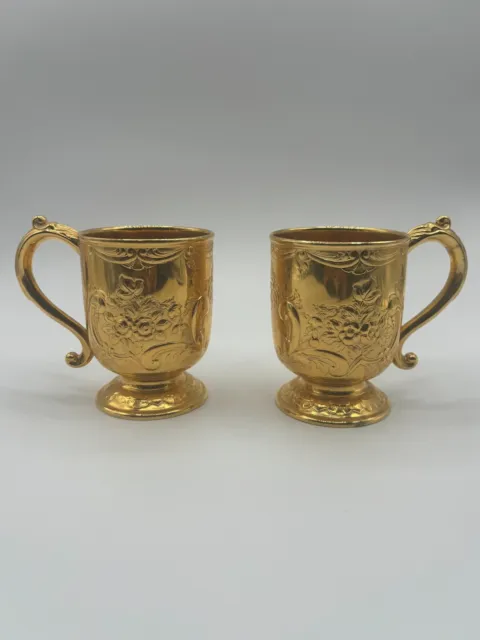 Vintage Gold Plated Goblets