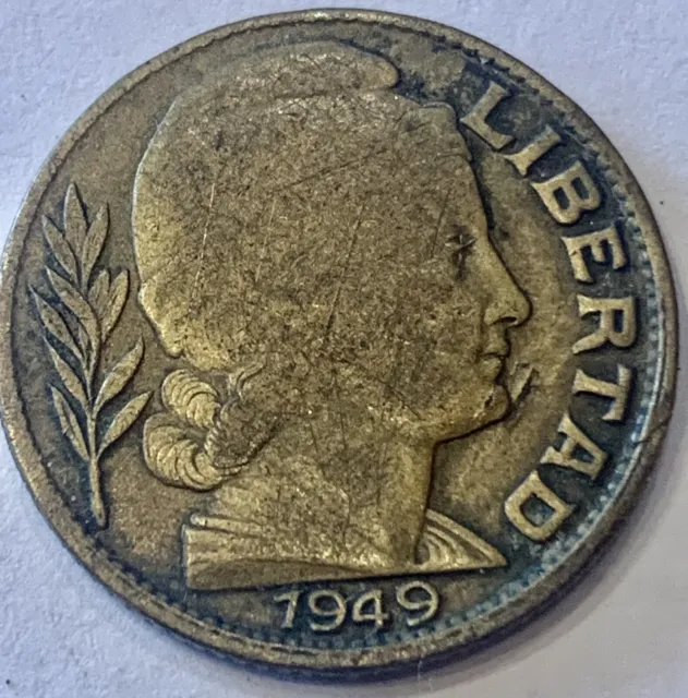 Own a Piece of Argentinian History: Exquisite 1949 Argentina 20 Centavos Coin