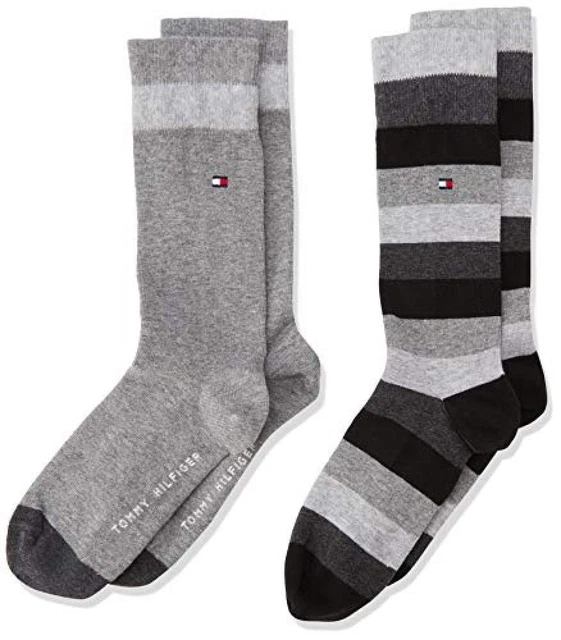 (TG. 31-34) Tommy Hilfiger - Th Kids Basic Stripe Sock 2 Paia, Calze per bambini