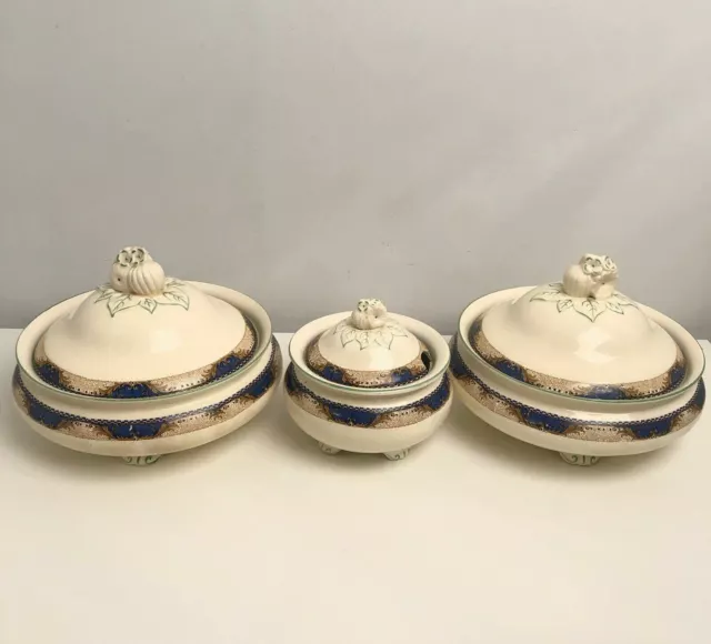 George Jones & Sons Crescent Ivory Vintage Serving Set Incl Plates & Tureens 2