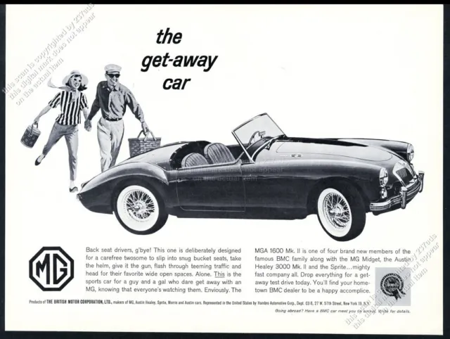 1961 MG MGA 1600 Mk. II photo vintage print ad