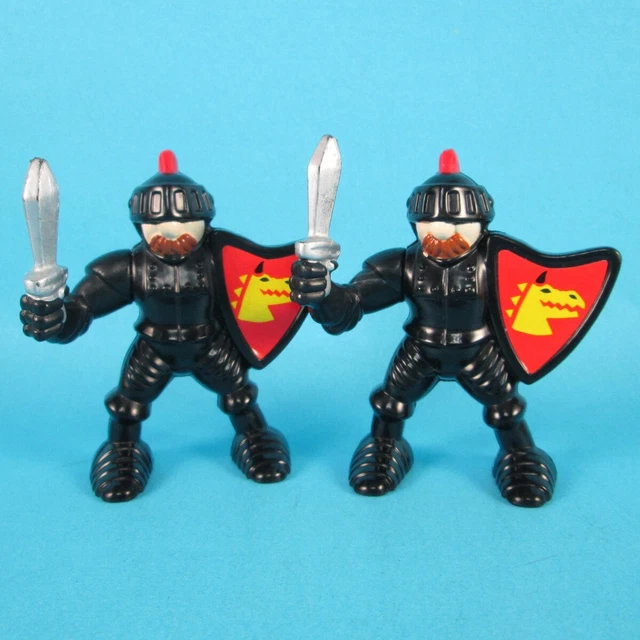 FP Fisher Price Great Adventures Lot of 2 Black Knight Action Figure Toys 1995