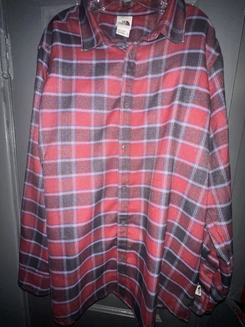 The North Face TNF Flannel Sz: XL Button Up Long Sleeve Heavyweight Lot (3) Used