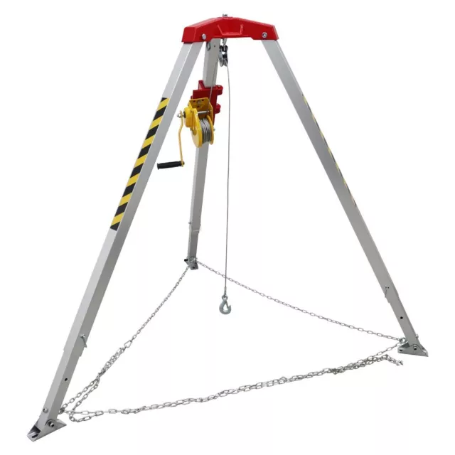 New Confined Space Tripod Kit Well/Fire Rescue Tripod 78.7-47.2in 65ft 1102lbs