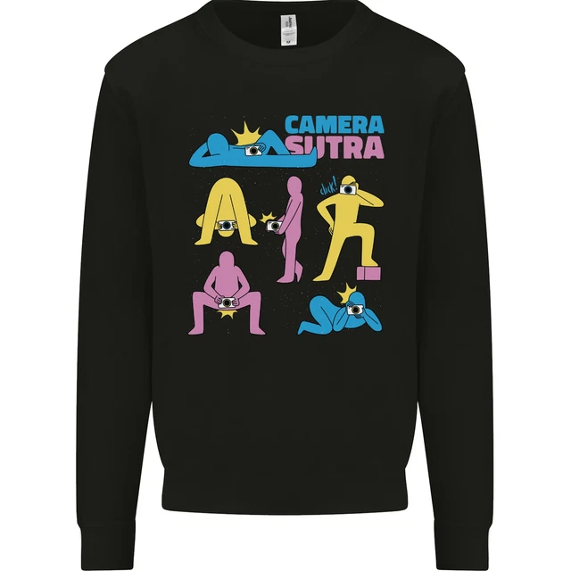 Camera Sutra Photography Photographer Funny Mens Sweatshirt Jumper