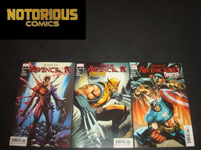 Ruins of Ravencroft 1-3 Complete Carnage Sabretooth Dracula Comic Lot Set Marvel