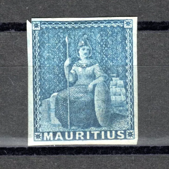 (8)Die Blau Mauritius Britannia 1858.