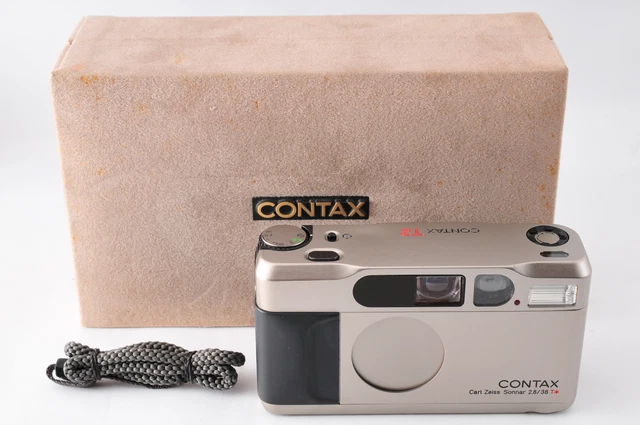 ⭐️Near Mint ⭐️CONTAX T2 Titan Silver 35mm Point & Shoot Film Camera JAPAN #314