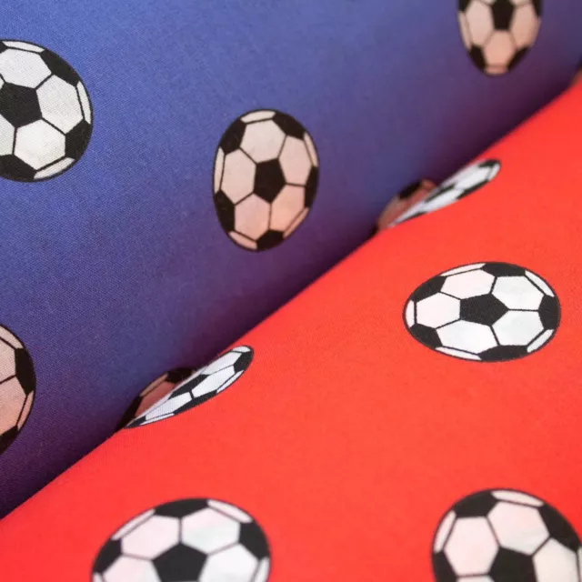 Football Ballons de Football Balles Imprimé Tissu Poly Coton Rouge Et Ou Bleu