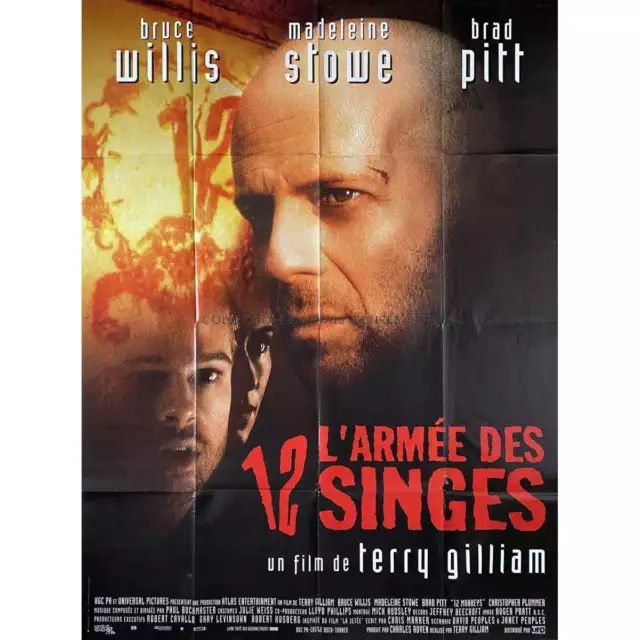 L'ARMEE DES 12 SINGES Affiche de film  - 120x160 cm. - 1995 - Bruce Willis, Terr