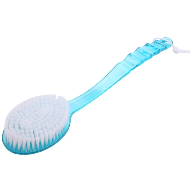Spazzola doccia posteriore corpo in plastica manico lungo detergente pelle massa L8P9