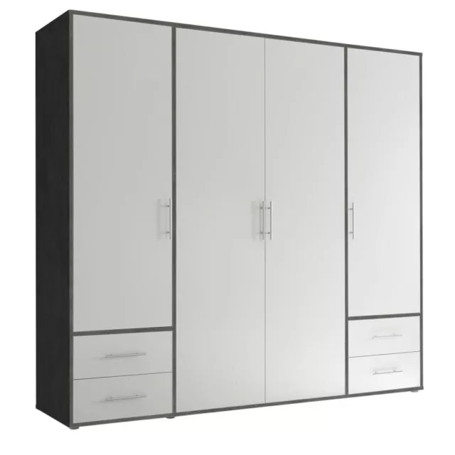 Drehtürenschrank - Matera - weiß - 206 cm breit Kleiderschrank Schrank 2