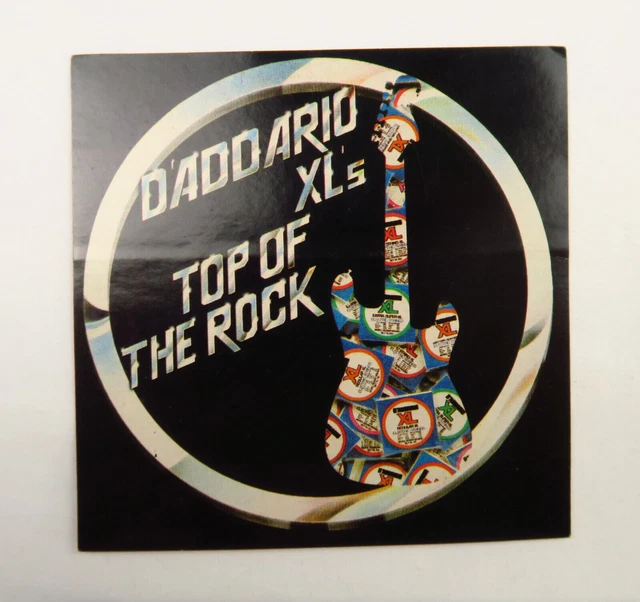 Calcomanía de colección con cuerdas de guitarra D'Addario XL parte superior del bajo de rock