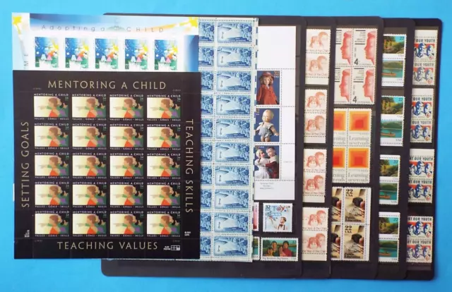 US Postage Stamps Face Value $45+ Unused Lot #153 Sheets Blocks