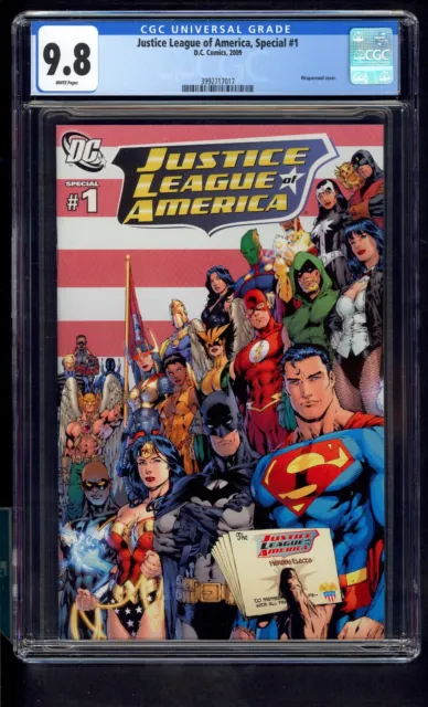 Justice League of America Special 1 CGC 9.8 Warparound Cover One Shot DC 2009 WP