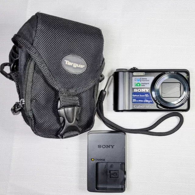 Sony Cyber-Shot G DSC-H55 10x 14,1 MP Cámara Digital (Negro) Bolsa Cargadora Batería