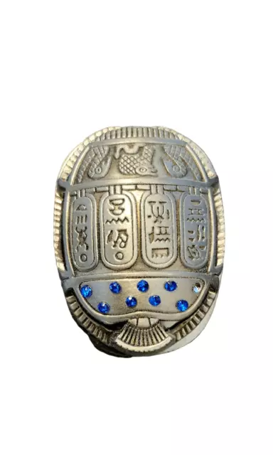 Exquisite Carved Metal Egyptian Scarab Beetle - Symbol of Ancient Magic