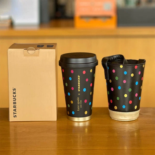 Authentic 2023 Starbucks + Kate Spade Color Spot SS 13oz SS Tumbler With Sleeve