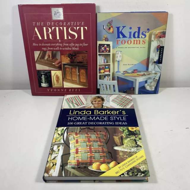 3 Lot Decorating Books- Kids Rooms, The Decorative Artist, Home-Made Style