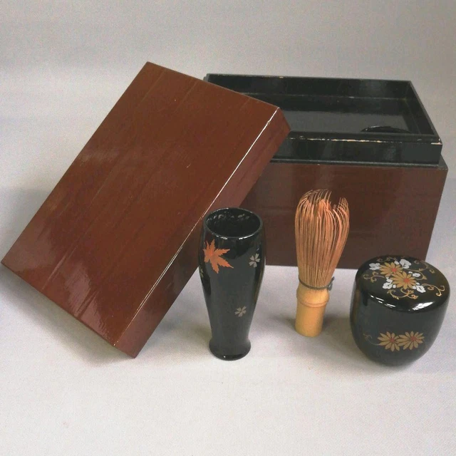 Lot 4 Japanese tea ceremony box/whisk/tea containers/whisk case 21.2×14.8cm