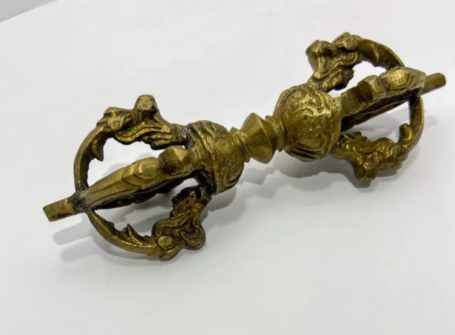 Vintage brass Buddhism Ritual Vajra Dorje