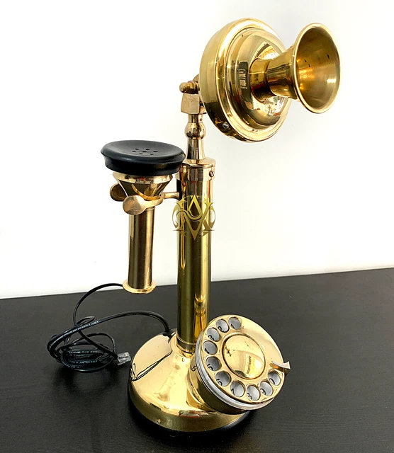 Ottone Candeliere Telefoni Combo Stile Vintage Decorativo - Foto 7