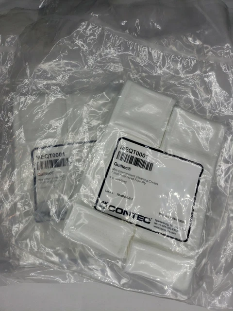 LOT/2 Contec MEQT0001 Quiltec Sterile Cleaning 7” Mop Head Pad Cover 4-Pack EACH