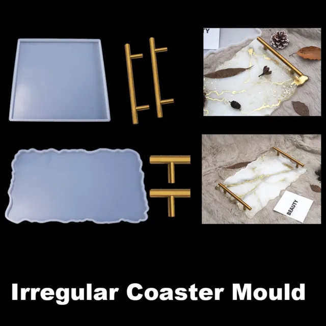 Jewelry Making Mold Epoxy Resin Casting Molds Silicone Irregular Coaster Mould