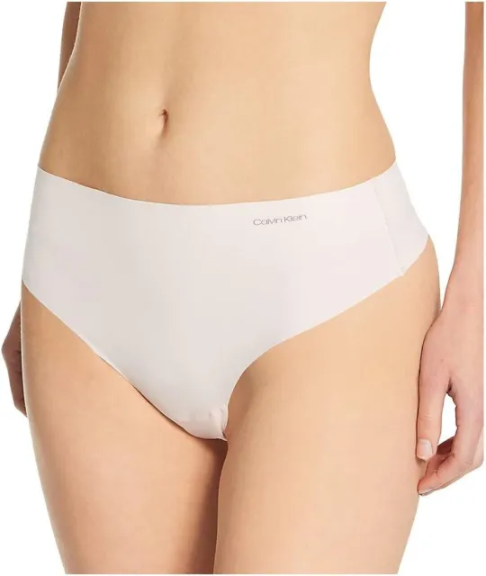 Calvin Klein Women's Invisibles High-Waist Thong Panty, Nymphs Thigh, XL