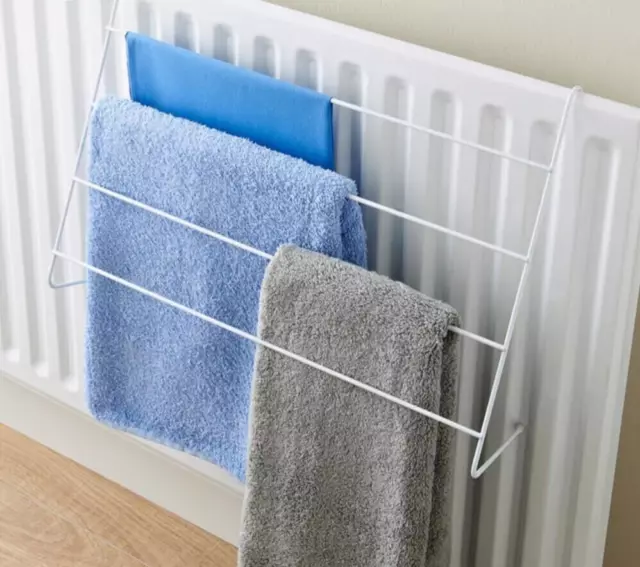 3 Pack of 4 Bar Radiator Airer Dryer Clothes Drying Rack Rail Towel Holder Hang