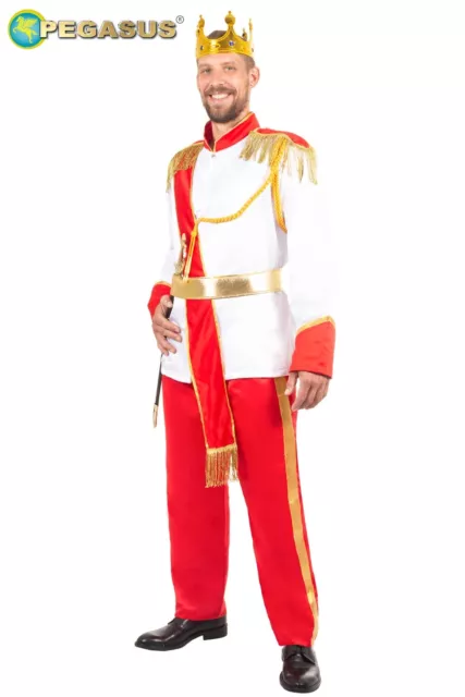 COSTUME TRAVESTIMENTO PRINCIPE Ereditario Adulto Vestito Carnevale