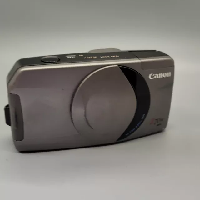 Canon Sure Shot Z70w 35mm Film Point and Shoot Camera Silver Tested *Flash Issue