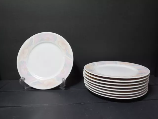 Set of 9 SARA CHINA PEARL  7 1/2" Salad Plates (CR025)