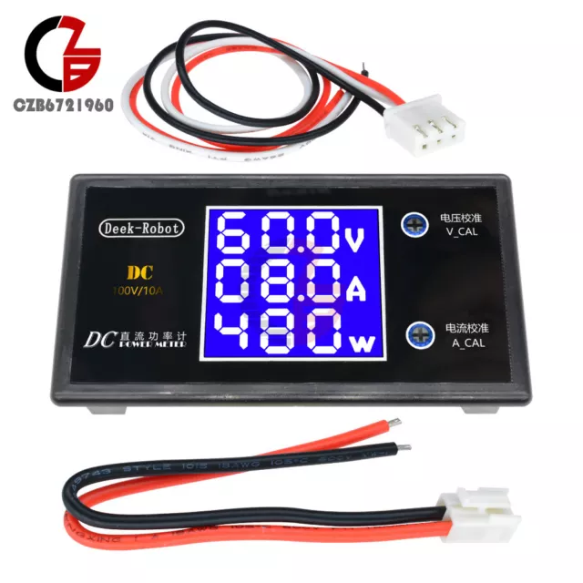 DC 500V 10A 1000W voltmètre numérique LCD wattmètre tension courant détecteur de puissance 2