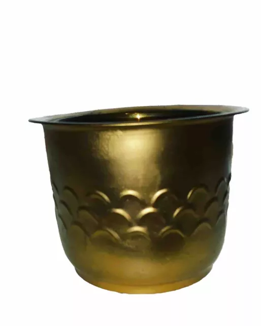 Vintage Brass 5" Planter Flower Pot