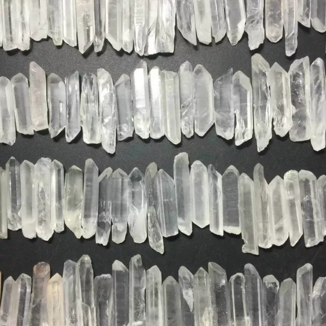 100 piezas a granel de cristal natural cuarzo blanco espécimen terminado varita