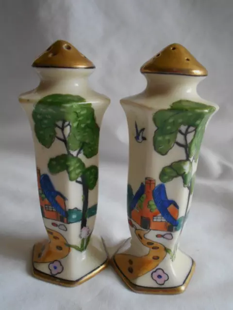 Vintage Japan Hand Painted Salt & Pepper Shakers