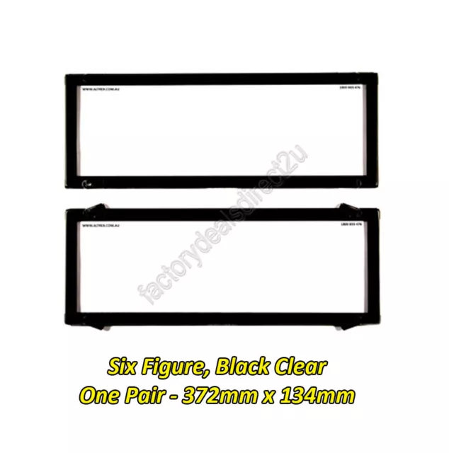 Number Plate Covers Standard Black Clear One Pair QLD NSW VIC SA WA NT ACT #6NL