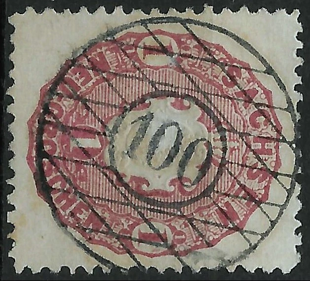 Sachsen Nummernstempel ~ N100 Sayda ~ MiNr. 16 ~ 1 Ngr.