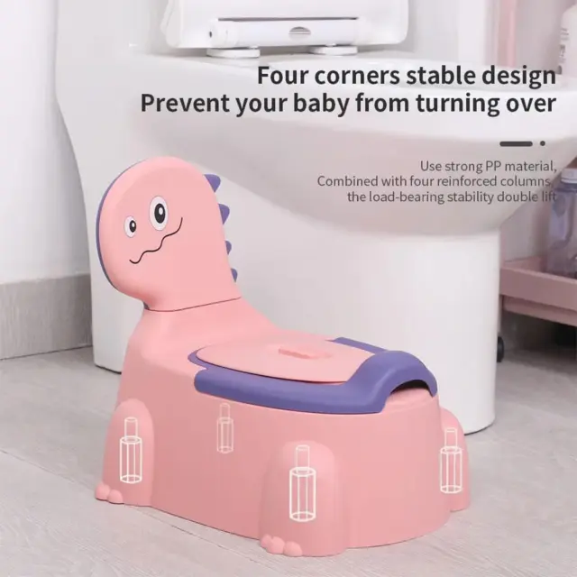 Potty Training Toilet Dinosaur Toddler Potty Portable Rubbers Backrest W3U3
